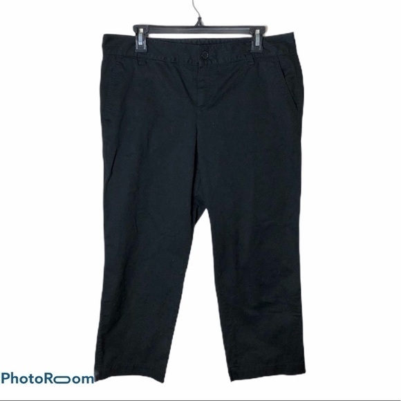 Loft Marisa Fit Black Cropped Pants Sz 10 Women’s Straight Leg - Picture 1 of 6